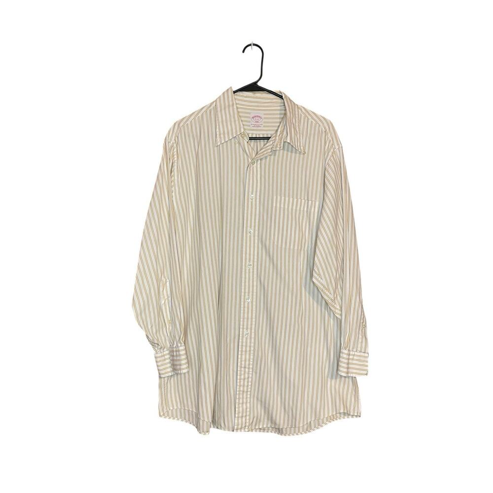 Vintage Brooks Brothers Long Sleeve Button Down Dress Shirt 17 2/3 Office Formal